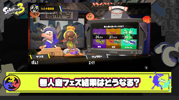 【スプラトゥーン3】無人島フェス結果はどうなる？「トリカラ出来なかった」「食料負け確定？」みんなの予想・反応まとめ！