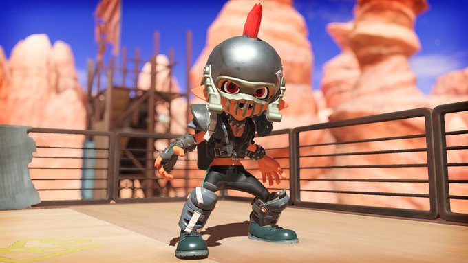 【スプラ3】ちょっと待って！広場に新amiiboのギア来てるイカちゃんいるんだけどどういうこと？
