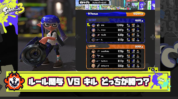 【スプラトゥーン3】究極の質問「ルール関与しかしない VS キル厨」で戦ったらどっちが勝つと思う？