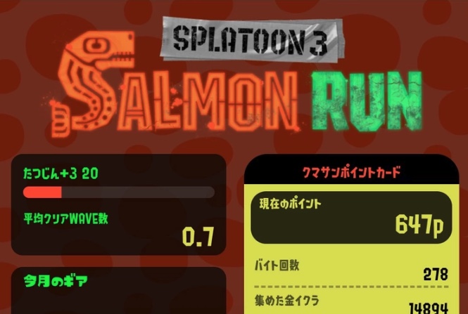 サーモンランの平均クリア数晒そうぜｗｗｗｗｗｗｗｗｗｗｗｗｗｗｗｗ