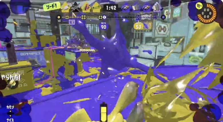 イカロールとカニタンクの攻防がリズムゲームみたいになってて草