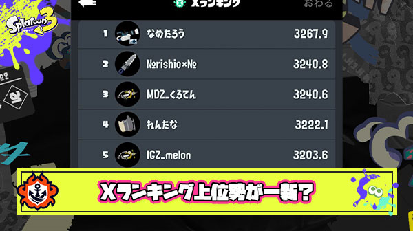 ガチで環境が変わる？！Xランキングエリア1位にスピコラ「なえごら氏」2位ジムワイパー「のりしおちゃん氏」と記録を塗り替える！