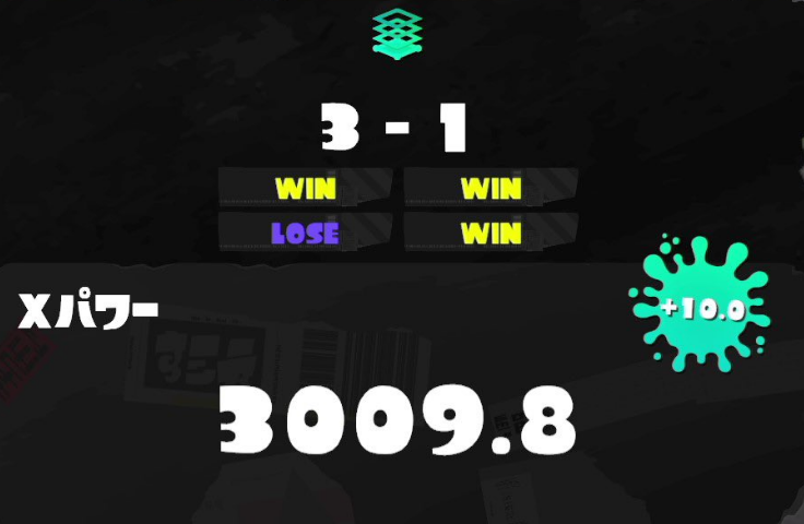 3勝2敗で勝ち越したのに+10しかされないXマッチはクソ ← そこが適正なだけ