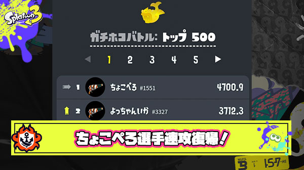 【朗報】ちょこぺろ選手、-500から爆上げでXP4700に速攻復帰