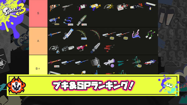 【最新】るす選手による全ブキ＆スペシャルランキングが「スプラ界で一番信頼できるTier表」と話題に