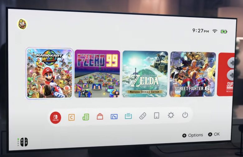 【速報】Switch2のホーム画面UIがお披露目